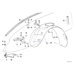 Uchwyt błotnika lewego - 41352292013