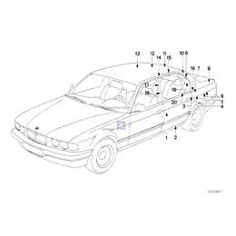 Opancerzenie ramy tylnej szyby z przodu - 72175036010