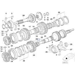 Pierścień zabezpieczający BMW E32 E34 E36 E38 E39 E46 E53 Z3 - 23211224926