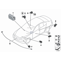 Czujnik poduszki powietrznej airbag przód BMW F01N F06 F07 F10 F11 F12 F13 F25 F26 F10N - 65779224176