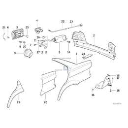 Element błotnika tylnego prawego - 41351977526