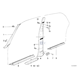 Osłona słupka środkowego lewego - 51431955687