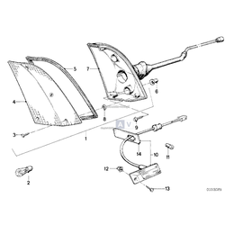 Szkło lampy lewe - 63131361049