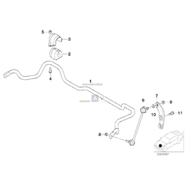 Poduszka gumowa stabilizatora - 31352229544