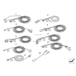 Kabel napr. czujnik słupka B/sterownik - 61129130175