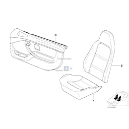 Tapicerka drzwi przednich prawych - 51418006024