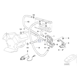 Przewód elastyczny chłodnicy nagrzewnica prawa BMW E38 730i 735i 740i- 64218391121