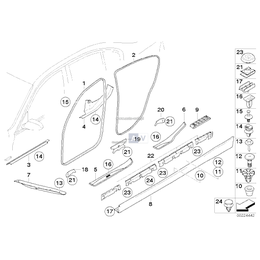 Listwa progu tylna lewa - 51477146349