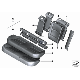 Obicie podst. siedzenia, skóra klim. - 52207254192