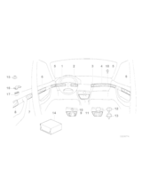 Panel dolny schowka, vogelaugenahorn - 51162136167