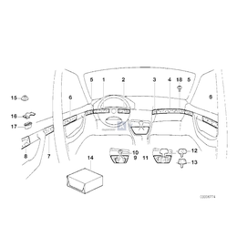 Panel dolny schowka, vogelaugenahorn - 51162136167
