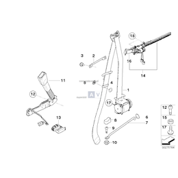 Uchwyt podajnika pasa, prawy, tylko w połączeniu z - 72117330782