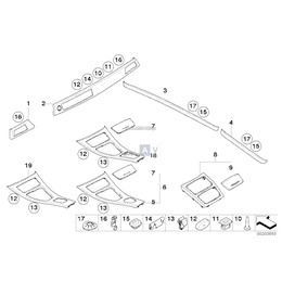 Listwa ozdobna drzwi przednich lewych - 51419173693