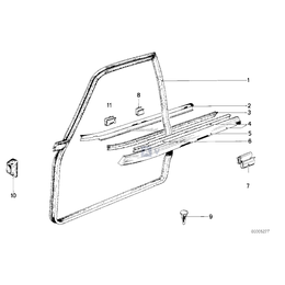 Listwa ochronna przednia lewa - 51211959697