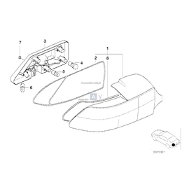 Lampa tylna lewa, kierunkowskaz biały - 63212695039