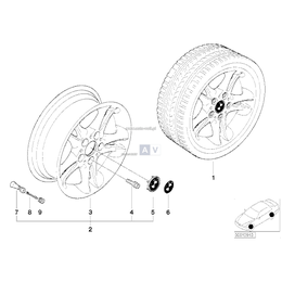 Obręcz koła aluminiowa - 36111095095