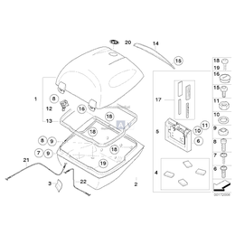 Zamek topcase - 71607681244