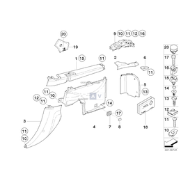 Mocowanie obudowy bagażnika, lewe - 51478400375