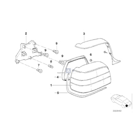 Osłona lampy tylnej, prawa - 63218361078