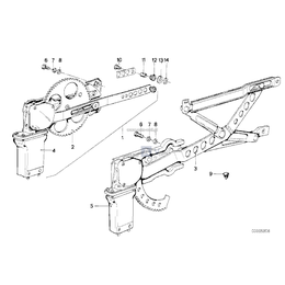 Elektr.siłownik szyby przedni lewy - 51331857843