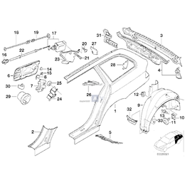 Siłownik wlewu - Oryginał BMW - 67116987625