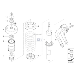 Amortyzator przód BMW E70 E71 E70N X5 X6 3,0d 3,5d 3,0sd 4,8i 30dX 35iX 35dX 40dX 40iX - 31326781918