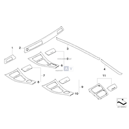 Osłona dekoracyjna konsoli środkowej - 51167975241