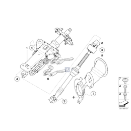 Przegub kolumny kierowniczej dolny BMW E60 E61 E63 E64 - 32306780892