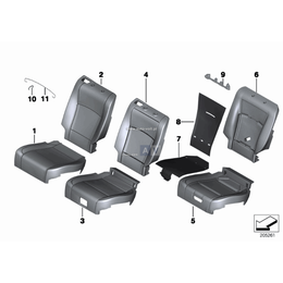 Obicie siedz. komfort, skóra klim., lewe - 52207231465