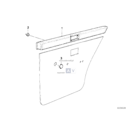 Tapicerka drzwi tylnych, górna, prawa - 51421874266