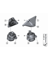 Poduszka silnika prawa BMW F07 F10 F11 518d 520d N47N N47S1 - 22116785602