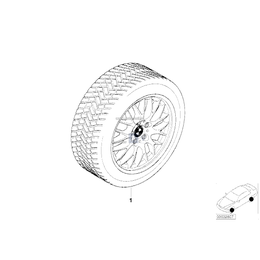 Koło zimowe kpl., alu., Opona Continental TS 790 - 36110025448