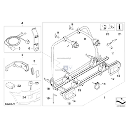 Tylny wspornik ECE, tylko w połączeniu z - 82710429413