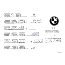 Emblemat naklejany tylny - 51141946165