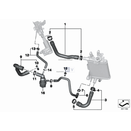 Wąż dopływ. płynu chłodzącego - 17128523484
