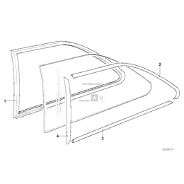 Uszczelka szyby tylna prawa - 51361882046