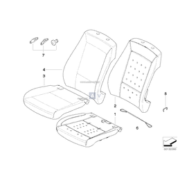 Poszycie oparcia, prawe - 52107118408