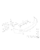 Obudowa zderzaka tylnego gruntowana - 51127242321