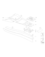 Obudowa konsoli środkowej, przód pr. - 51169137058