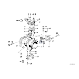 Uszczelka przepustnicy bmw E28 E30 E34 D=28mm 320i 325e 323i 520i 525e 528e M20 - 13541271457