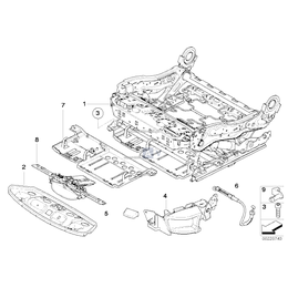 Mechanizm fotela, częśc.-elektr., pr. - 52109159484