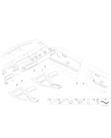 Listwa ozdobna drzwi przednich lewych - 51417258139