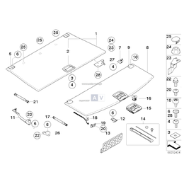 Uchwyt taśmy uchw. wsuwanego dna - 51476960419