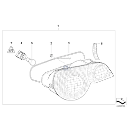 Uszczelka lampy tylnej prawa - 63216916504