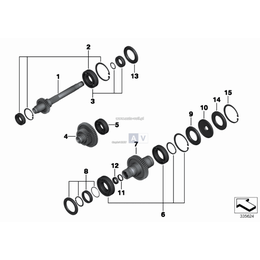 Wałek wyjściowy CVT - 24218544882