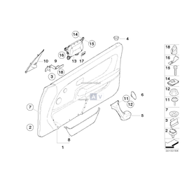 Tapicerka drzwi przednich prawych - 51418254666