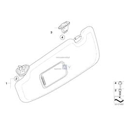Osłona przeciwsłoneczna lewa - 51167117259