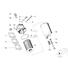 Podstawa filtra oleju, tylko w połączeniu z - 11421716590
