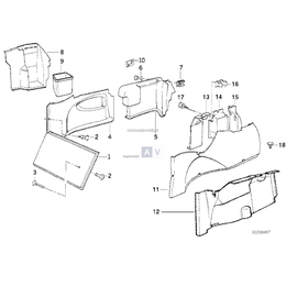 Obudowa ścianki działowej bagażnika - 51471946275