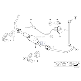 Uchwyt mocuj. stabilizator przedni pr. - 31356757100